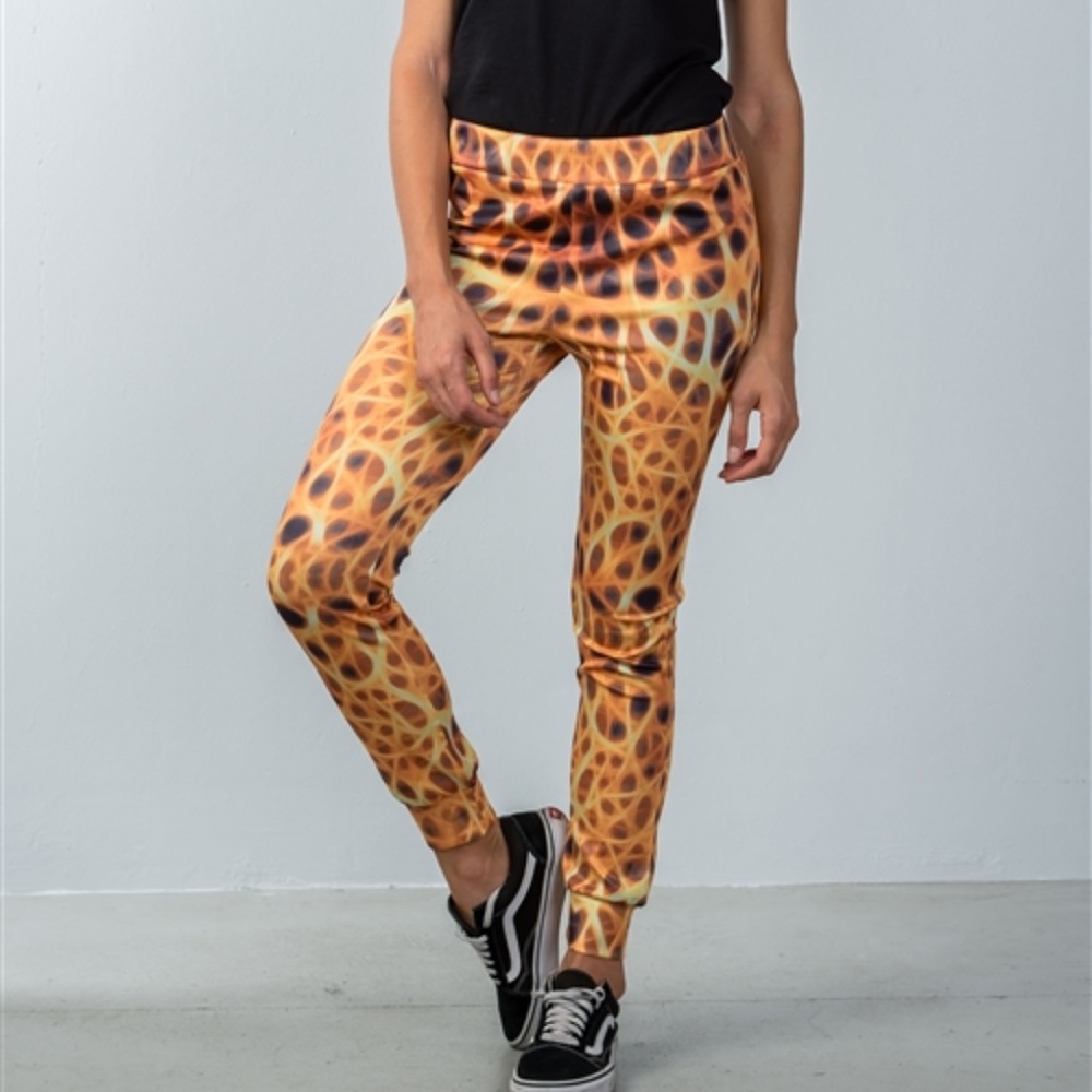 NOW 5/$25 WOMENS ANIMAL CHEETAH PRINT LINED LEGGINGS